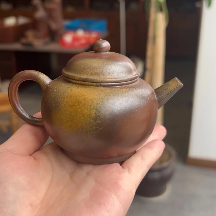 紫砂茶壶天青泥巨轮150cc半手