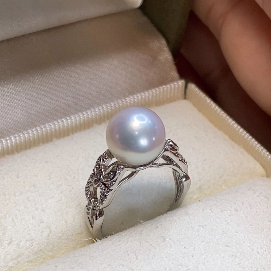 淡水珍珠戒指银S925镶嵌