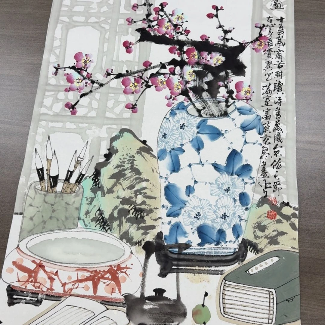 国画国画作品山水花鸟