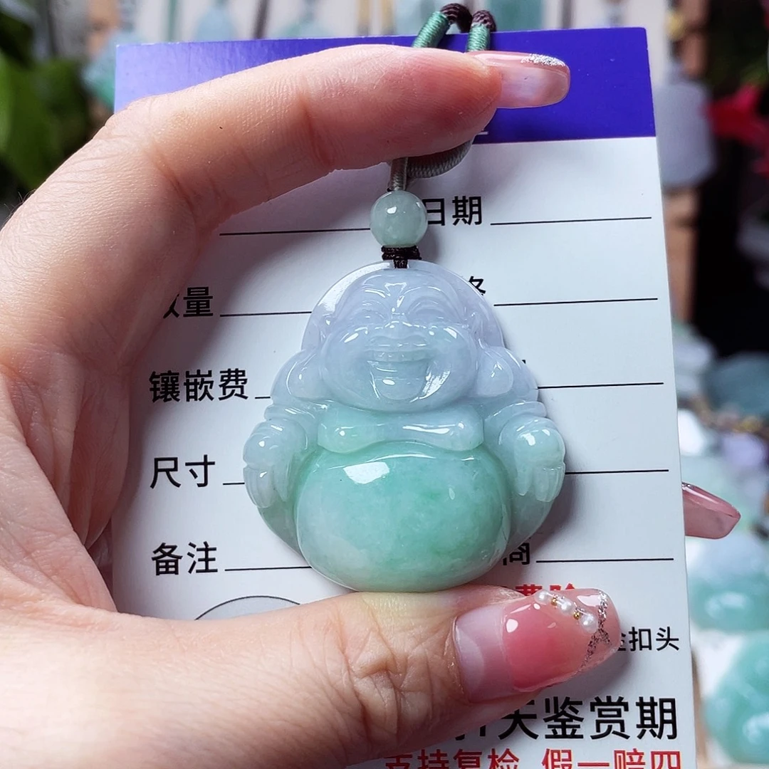 翡翠未镶嵌颈饰佛公57