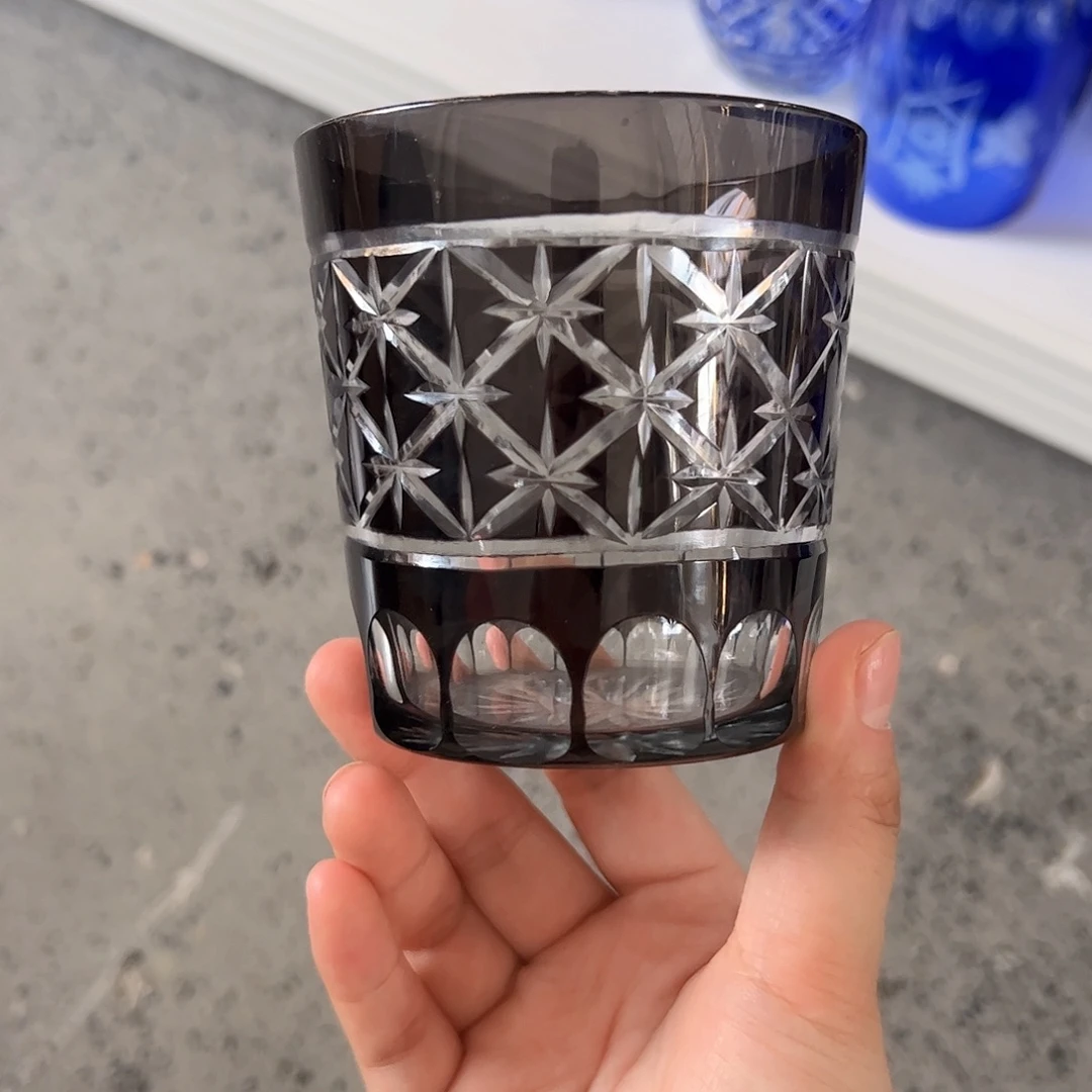 水晶玻璃平底款微瑕一个