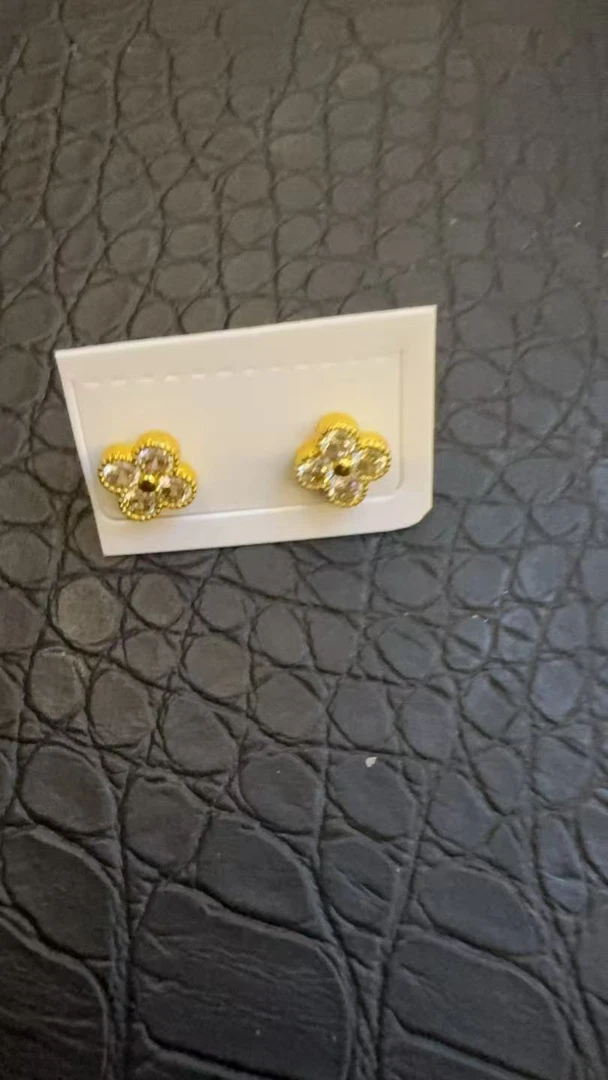 耳饰 D241【私人定制】时尚百搭精美四叶草耳坠