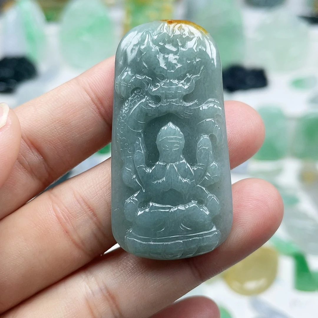 翡翠颈饰未镶嵌御龙千手