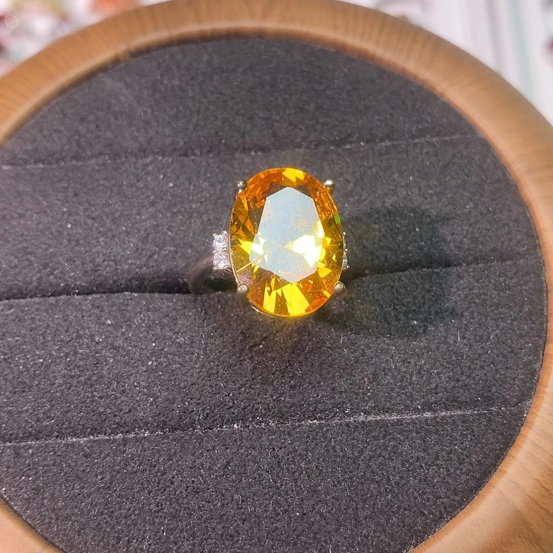 水晶戒指合金水晶耳釘开口戒指111