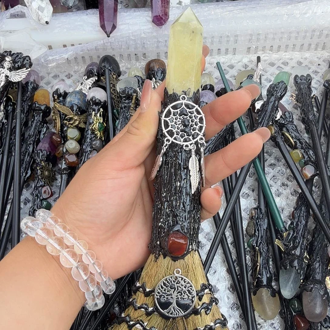 水晶手链22K金镶嵌黄水