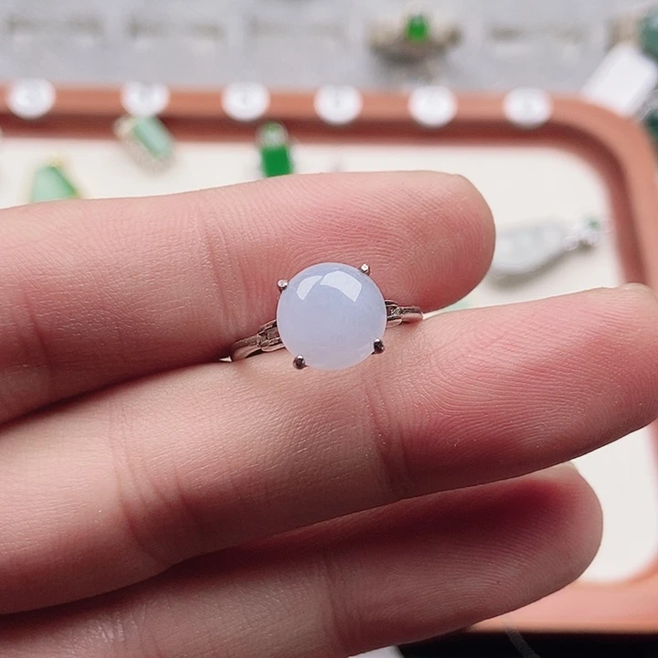 翡翠银S925镶嵌戒指