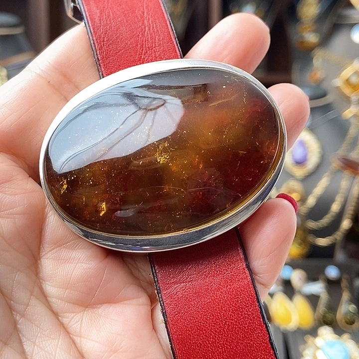 琥珀手链银S925镶嵌手表款