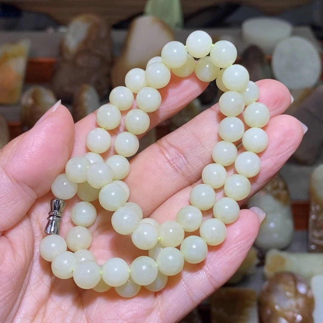 项链未镶嵌和田玉（黄玉）卡8