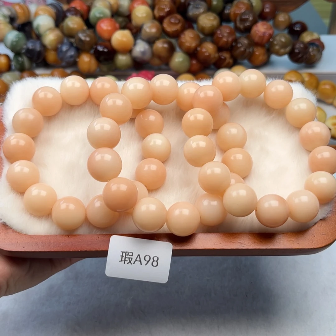 菩提根/象牙果手串15mm瑕圆珠随机一串a98