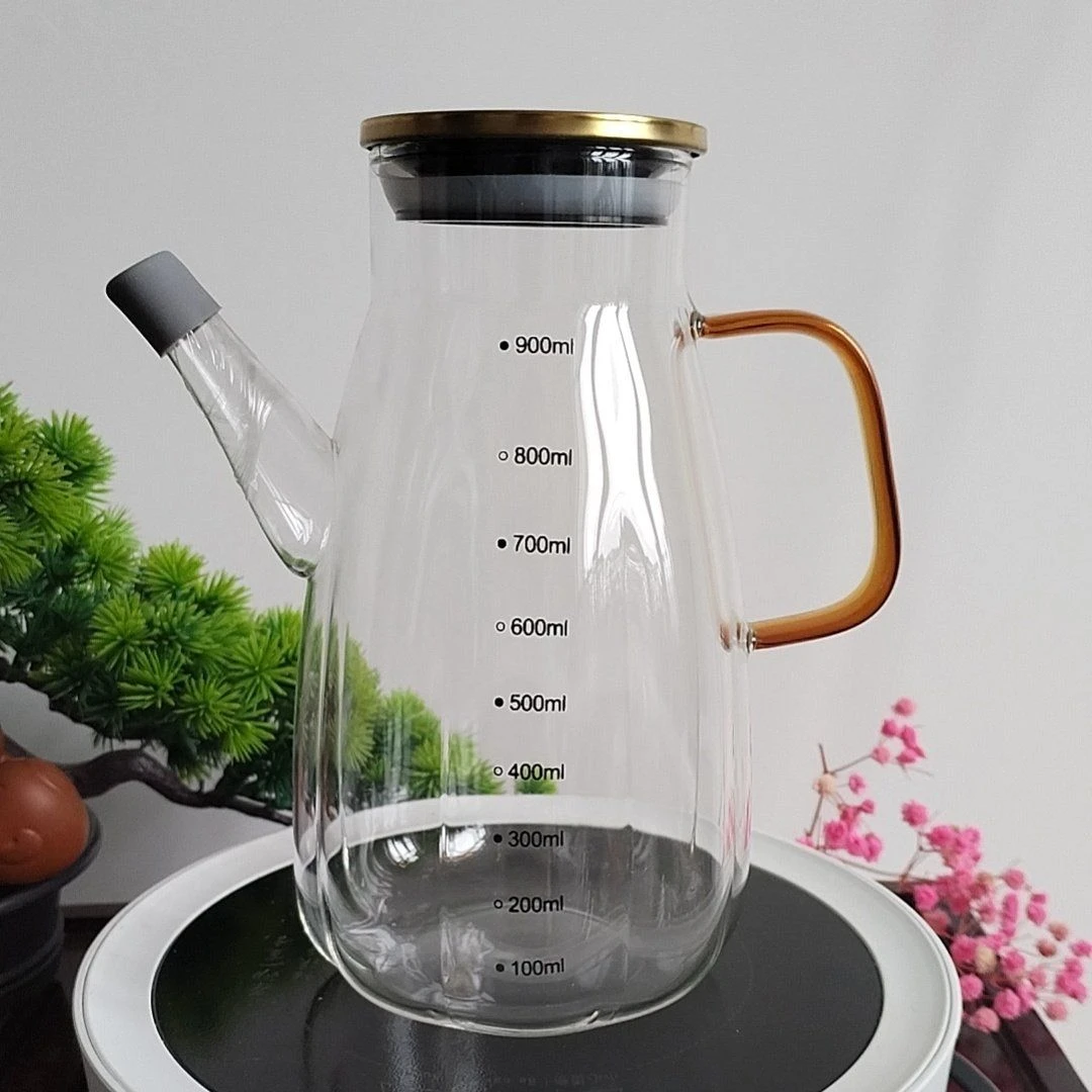 家用玻璃南瓜油壶防爆油壶厨房高档油醋瓶食品级耐高温大容量油瓶