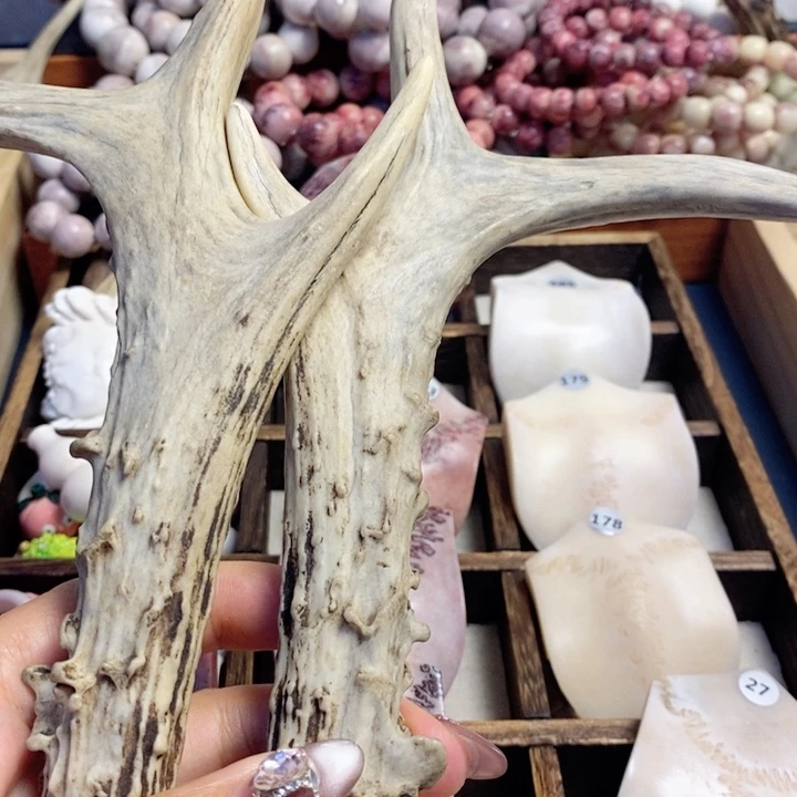 把件鹿骨慎*养殖鹿鹿角手把件