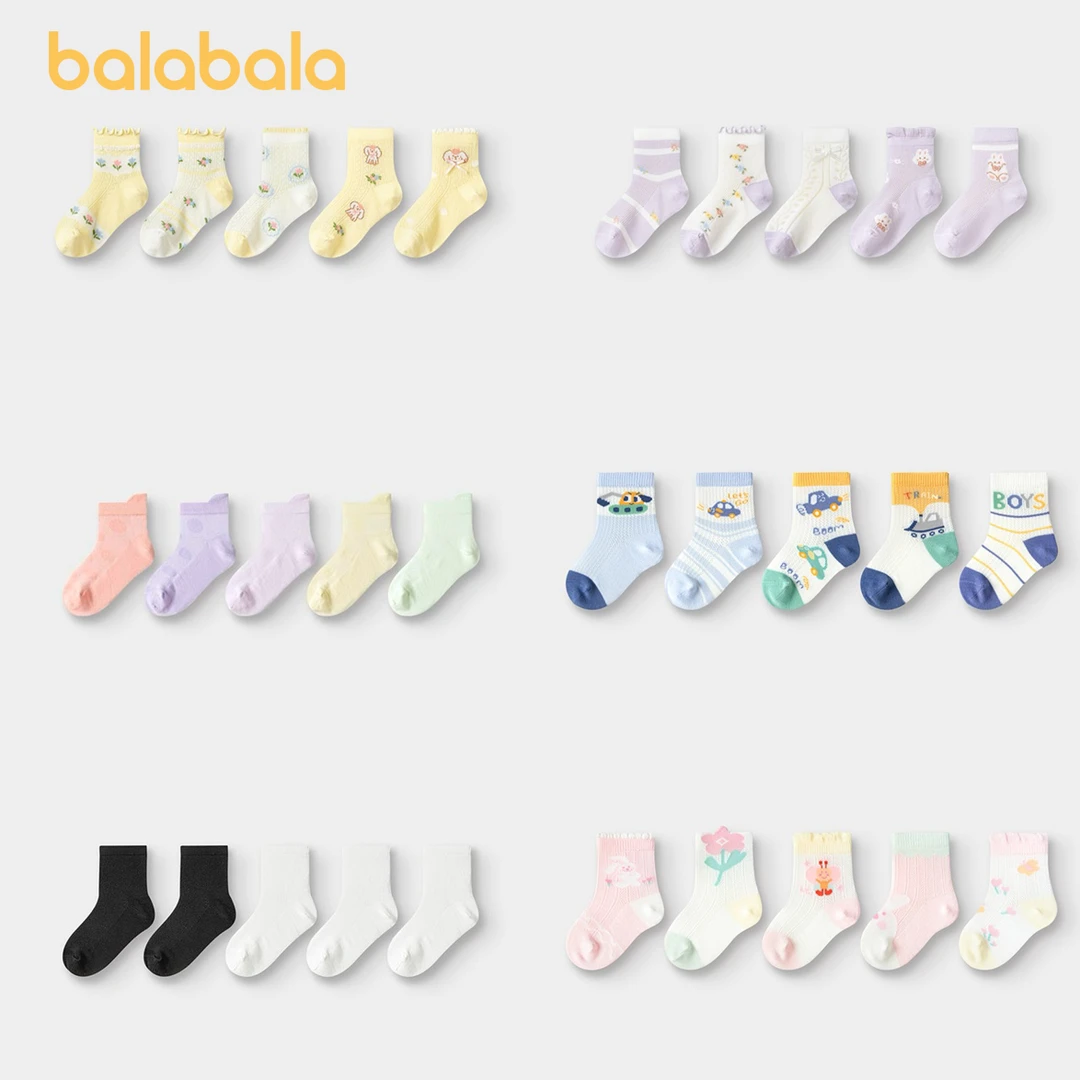 【夏季袜子合集】巴拉巴拉宝宝袜子夏薄款透气短袜防着凉地板袜男女