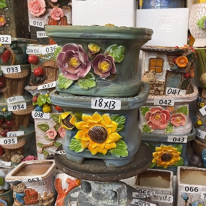 粗陶材质多肉花盆