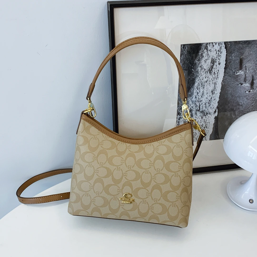 1212杏【流浪包】洋气百搭单肩斜挎女流浪包【宽23高18】