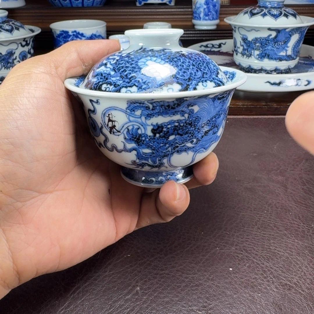 菊***圳瓷片当代景德镇陶瓷手绘茶具