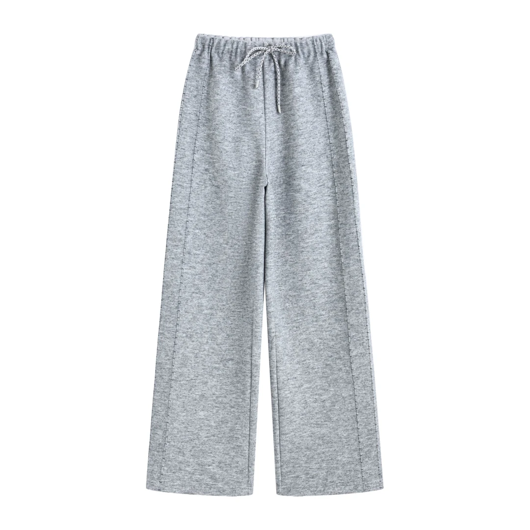 】休闲裤女冬新款宽松抽绳慵懒糯米裤1984