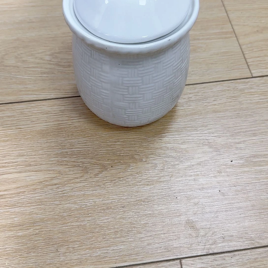 瓷片猪油罐送个勺子。