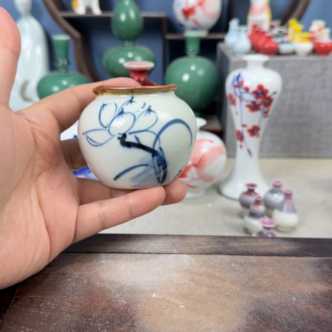 陶瓷手工小花器摆件