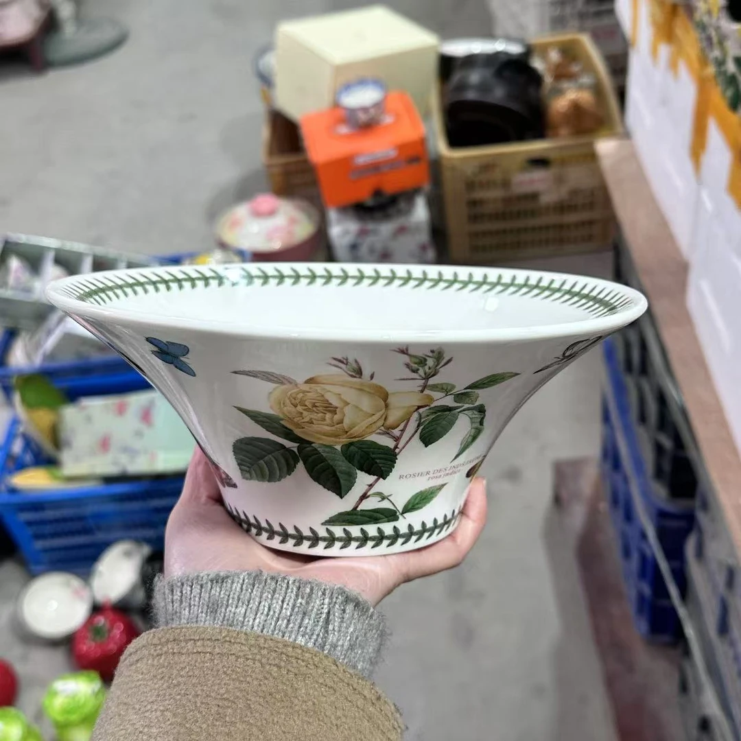 德林纳黄玫瑰-9寸斗笠碗