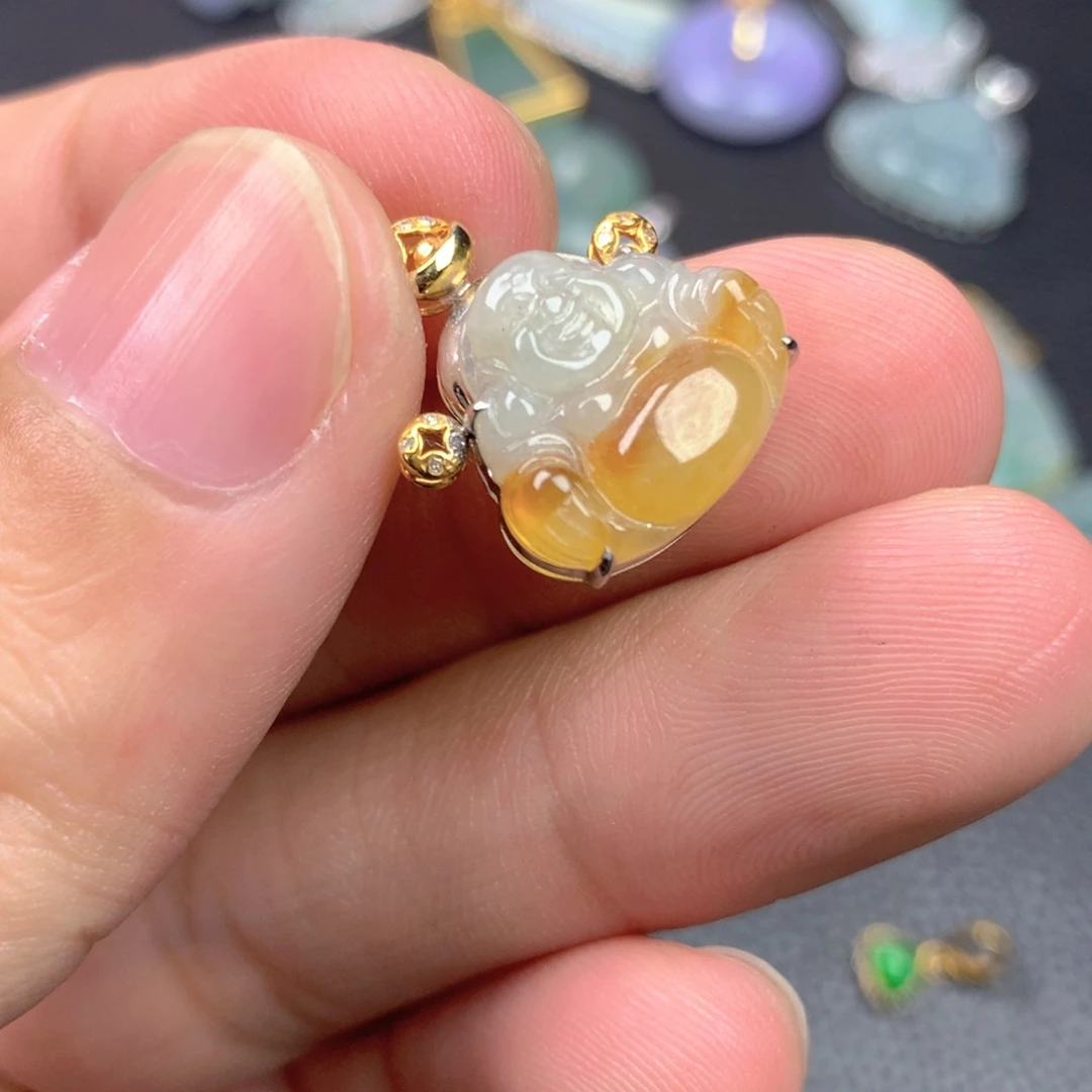 【闪购商品】翡翠18K金镶嵌颈饰翡翠