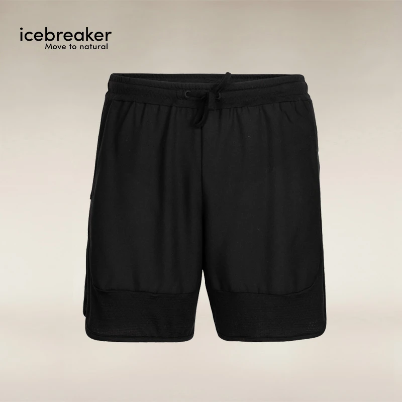 icebreaker夏季可机洗美利奴羊毛男ZoneKnit短裤速干户外跑步徒步