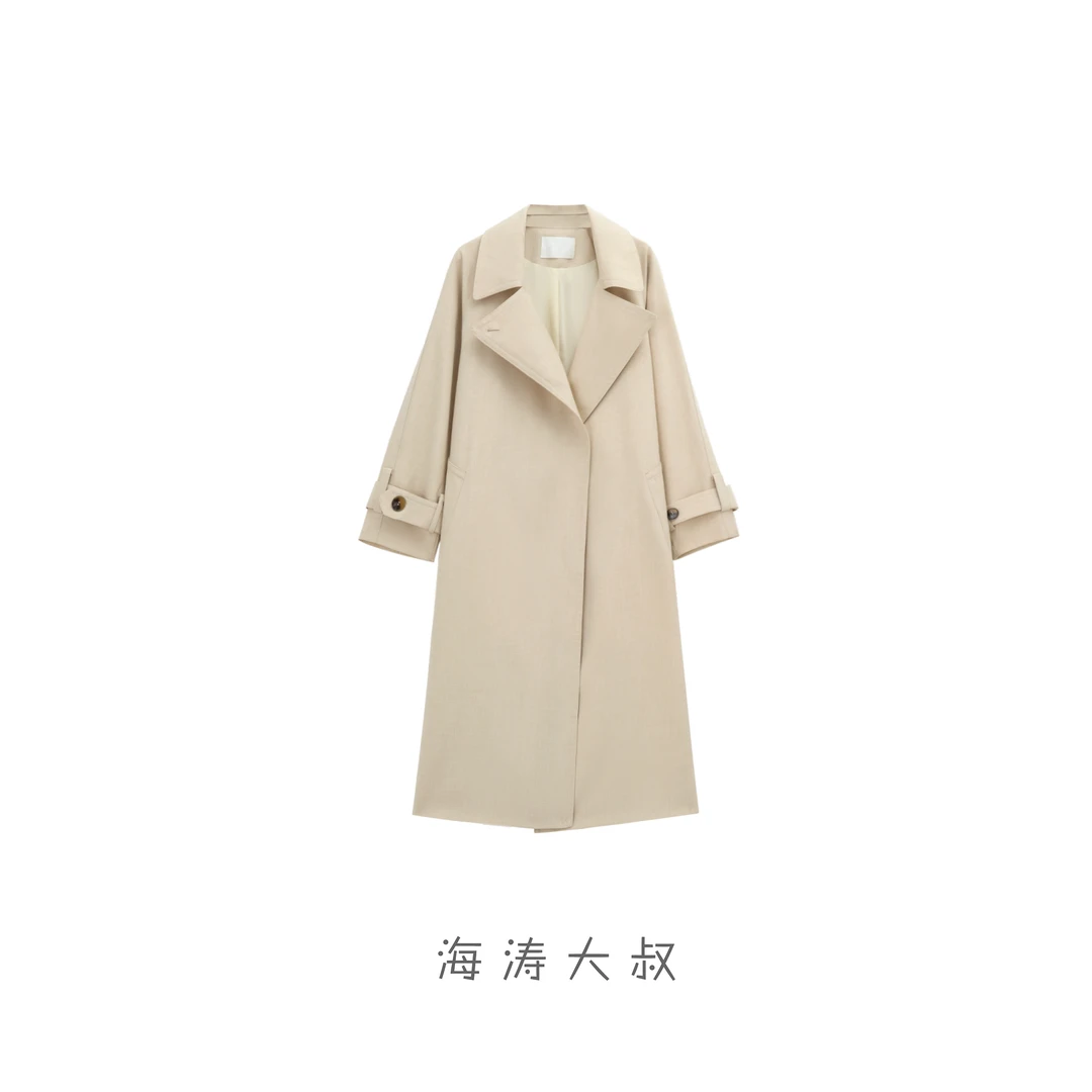 【海涛大叔】「薄雾清晨」订单中长款英伦风高订飒爽风衣外套GCMY001