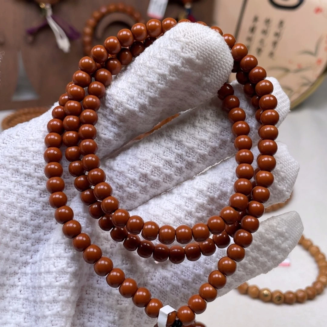 手串橄榄核老挝核尖0.6绕手剁圈