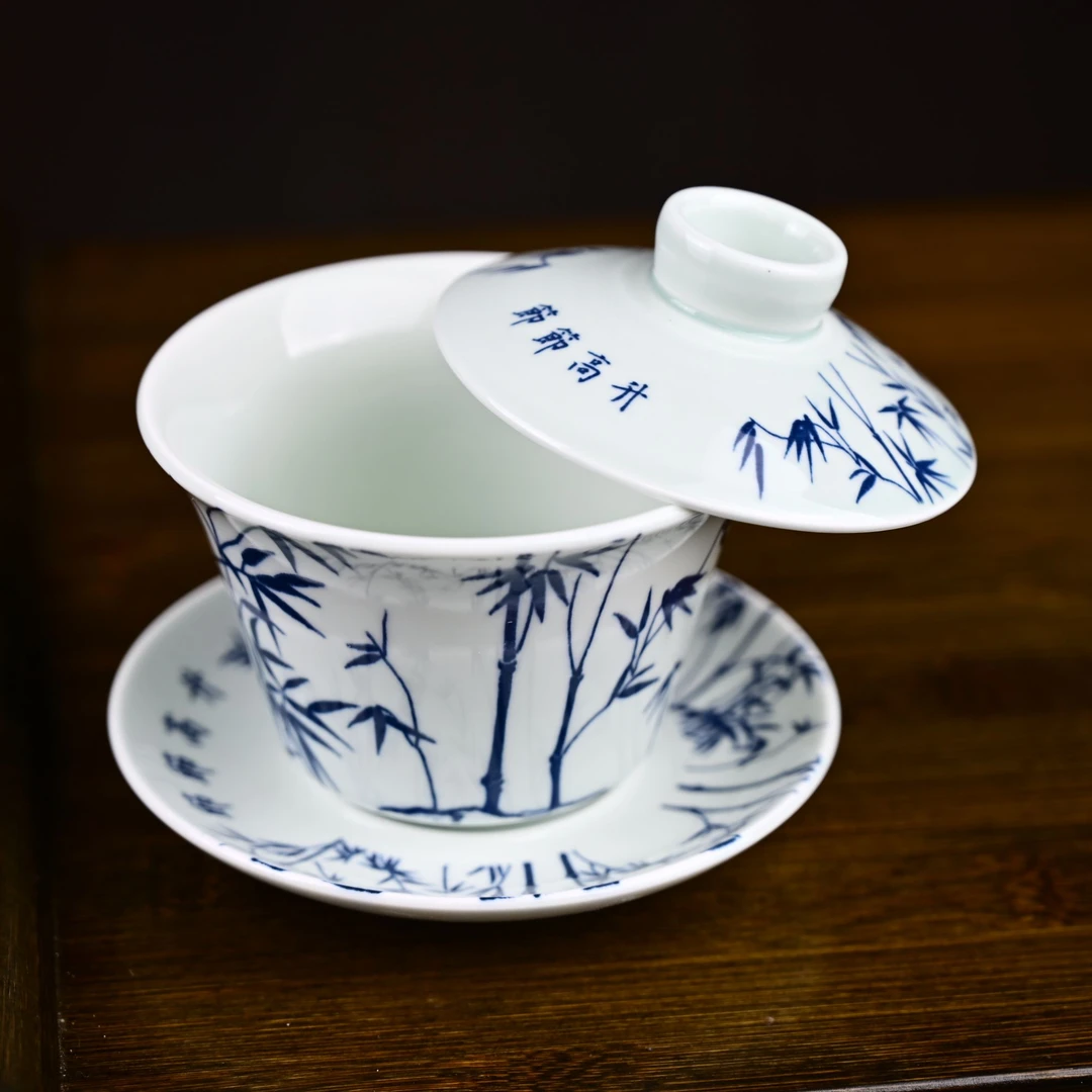 K节节高升 竹林盖碗W2