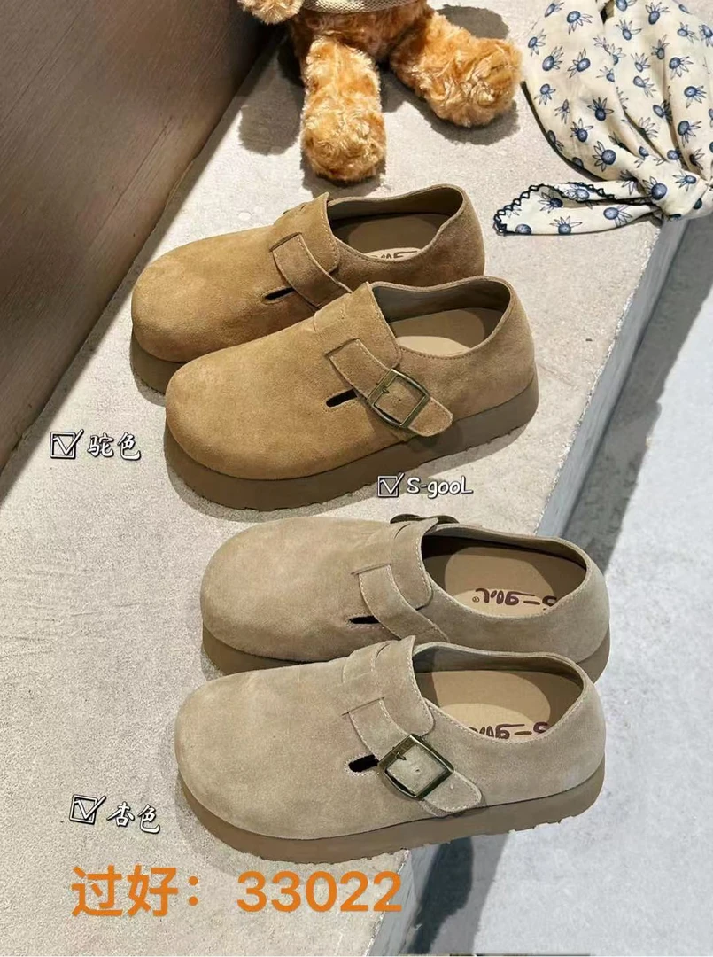 《鞋爱》33022女士新款百搭博肯鞋