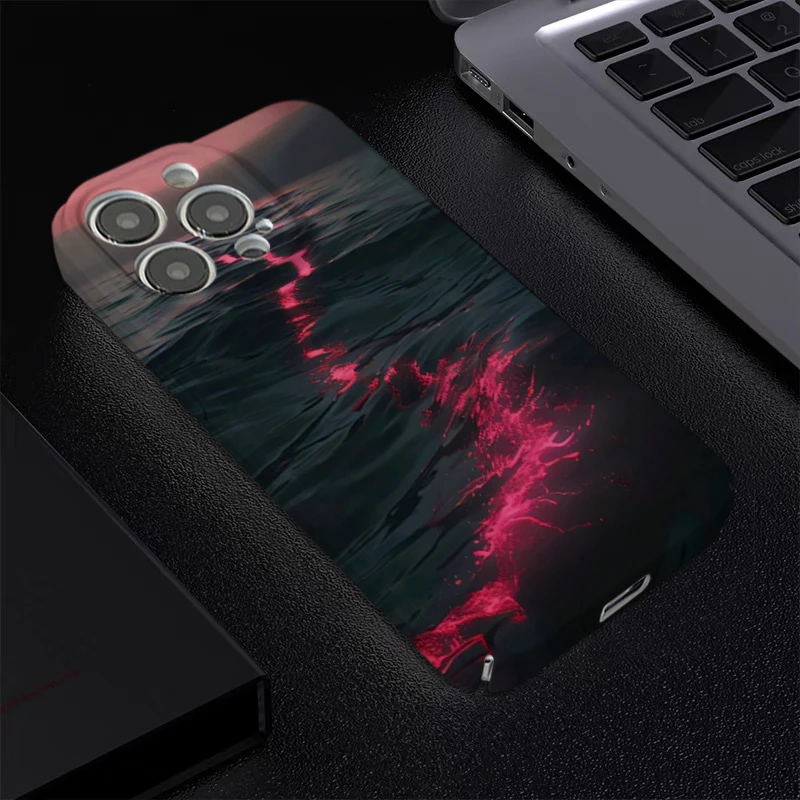 奥菲顿海洋粉色波纹适用iphone16菲林手机壳华为vivo小米15oppo套