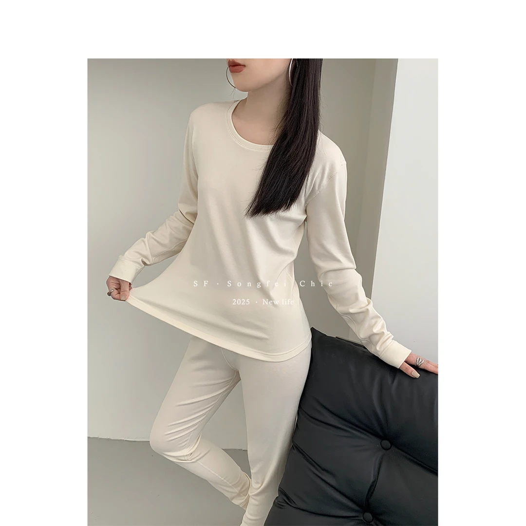 玛卡绒保暖套装#D-3567