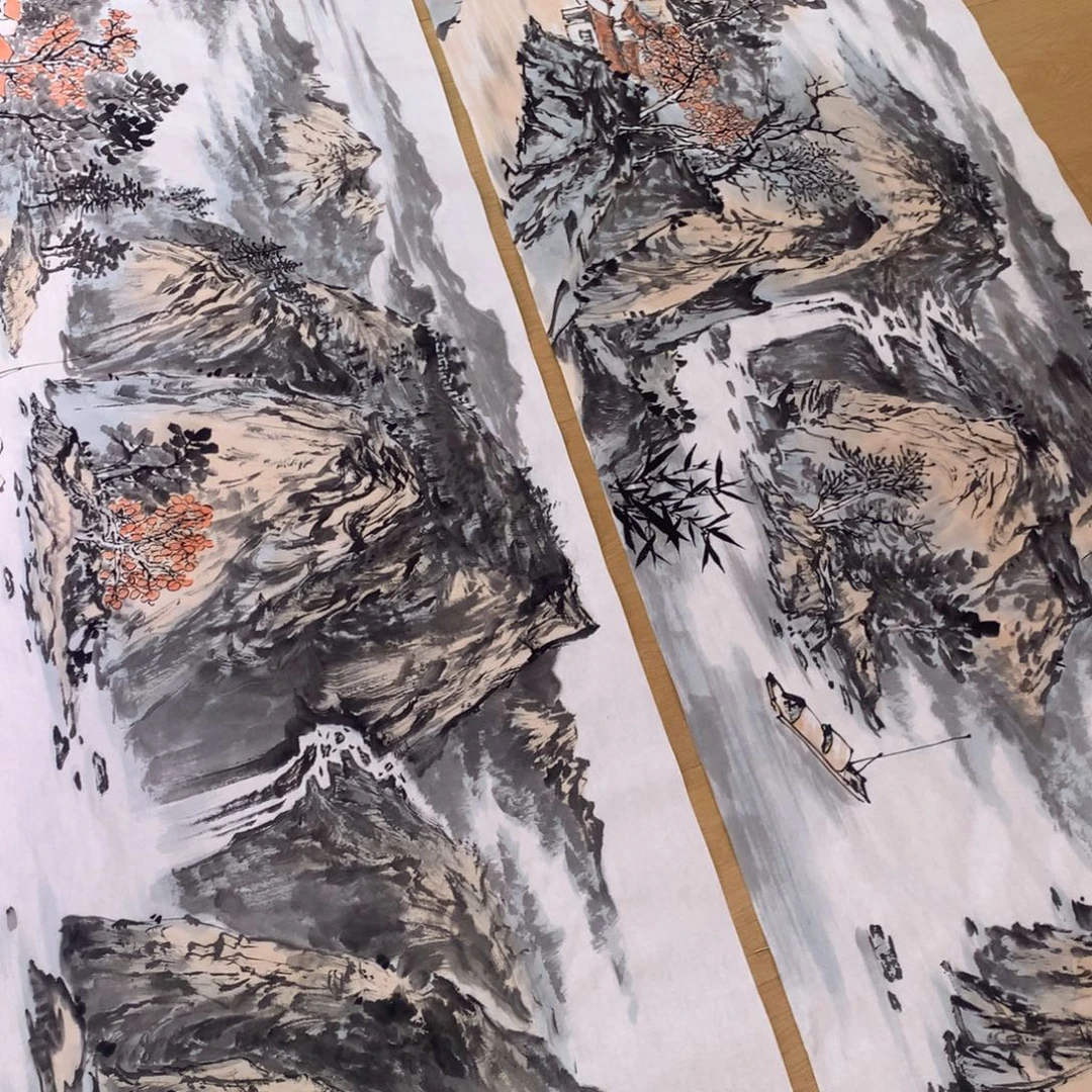 松***堂国画不落款山水画