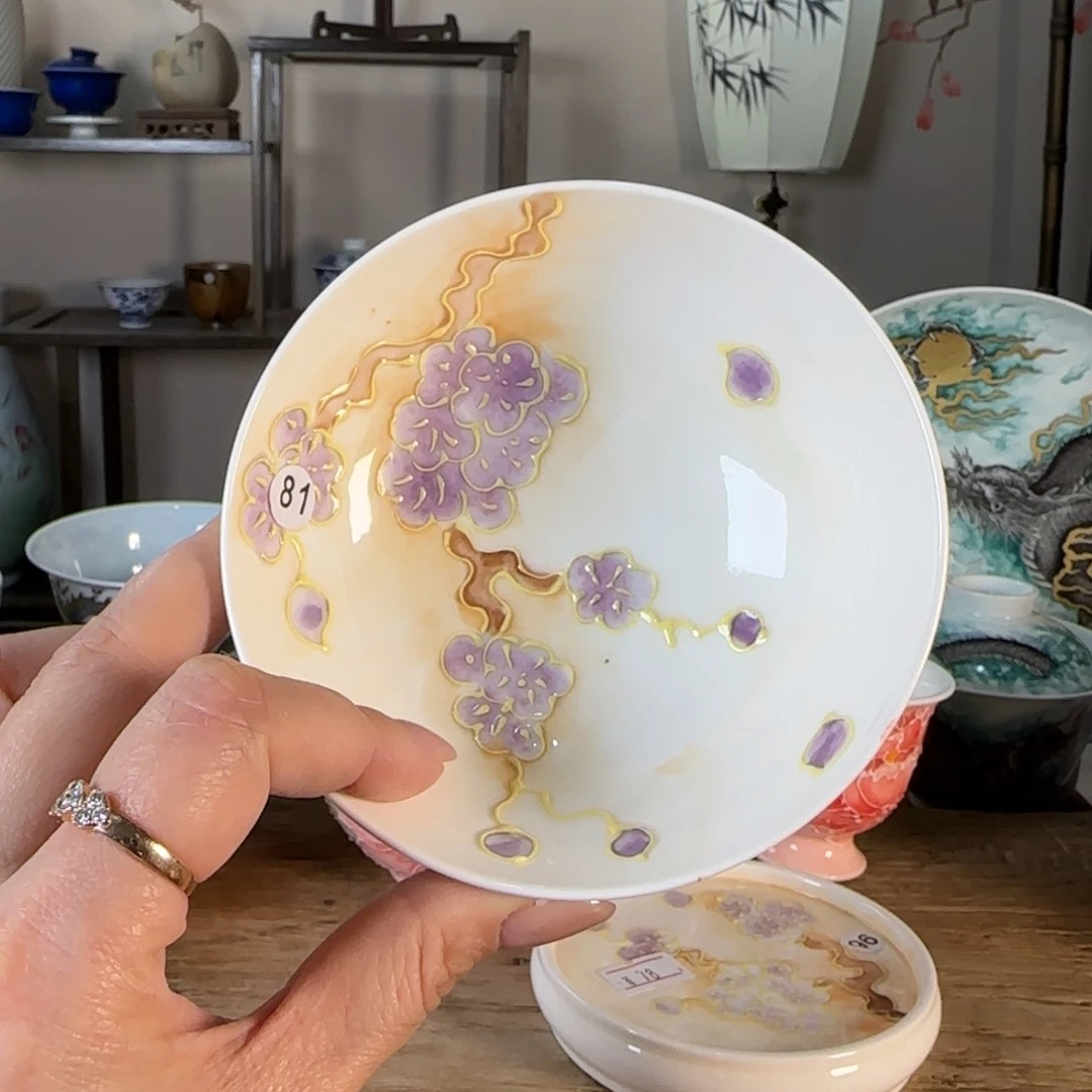 杯景德镇陶瓷柴烧多人