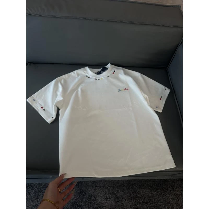 Z133 新款刺绣设计感短袖宽松休闲T恤