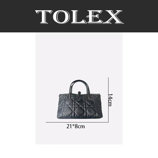 TOLEX2025新款手工时尚百搭女包小土黑色