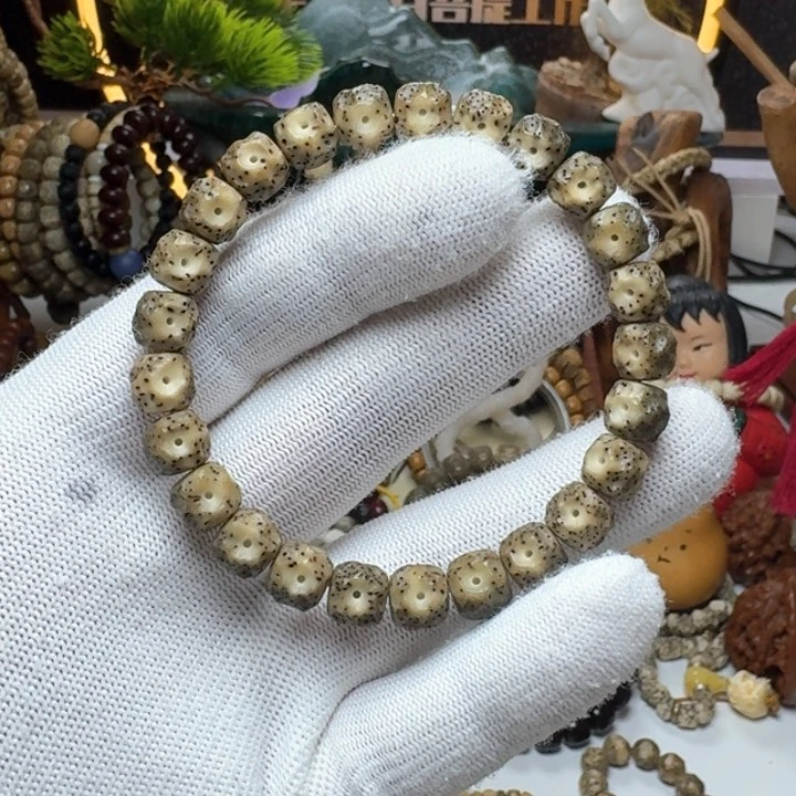 星月菩提手串8号车尺寸9.8石玉千陨单圈