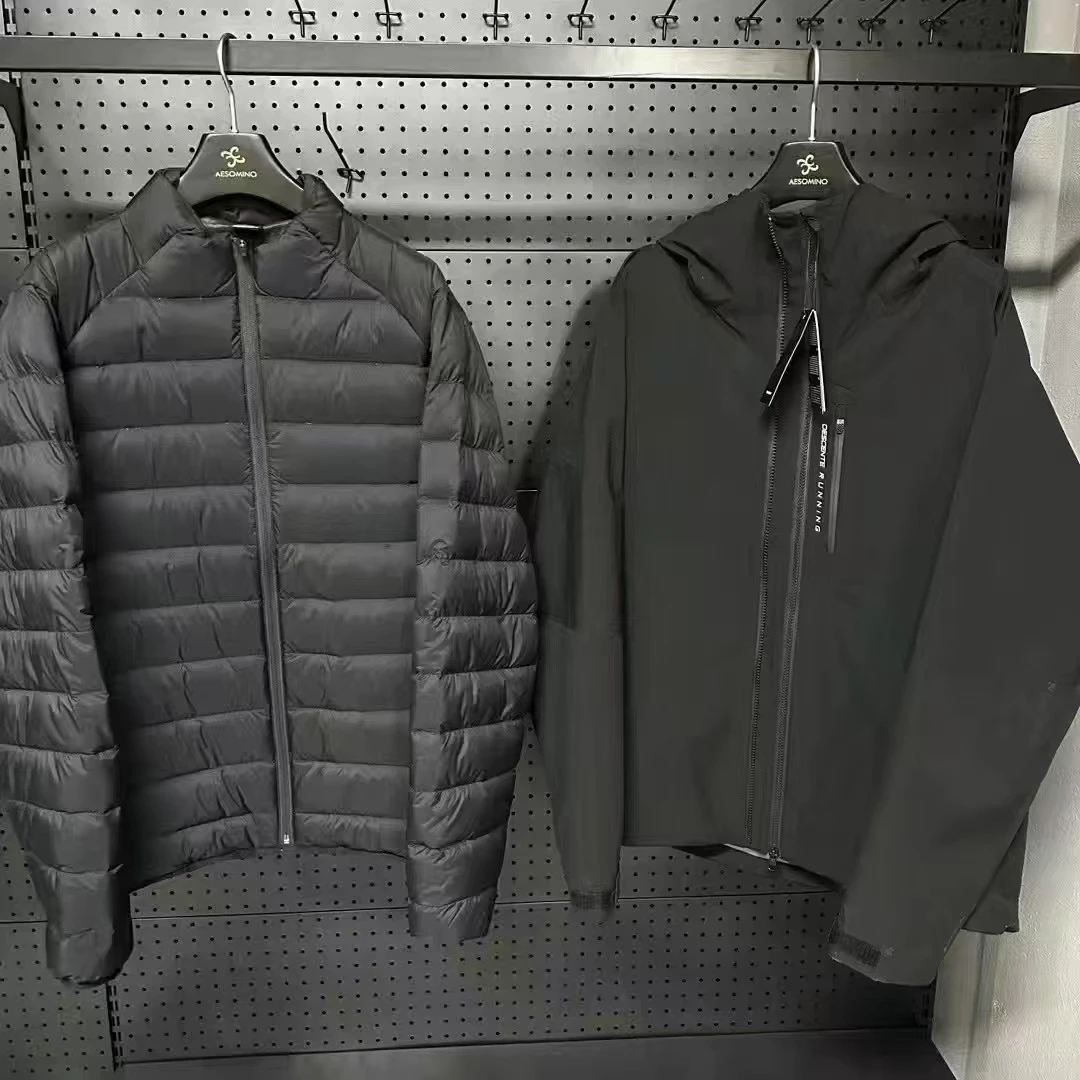 新款防风连帽羽绒三合一冲锋衣