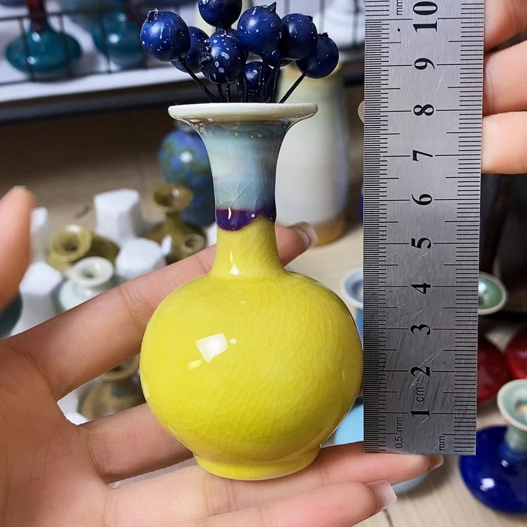 摆件景德镇高温陶瓷小花瓶