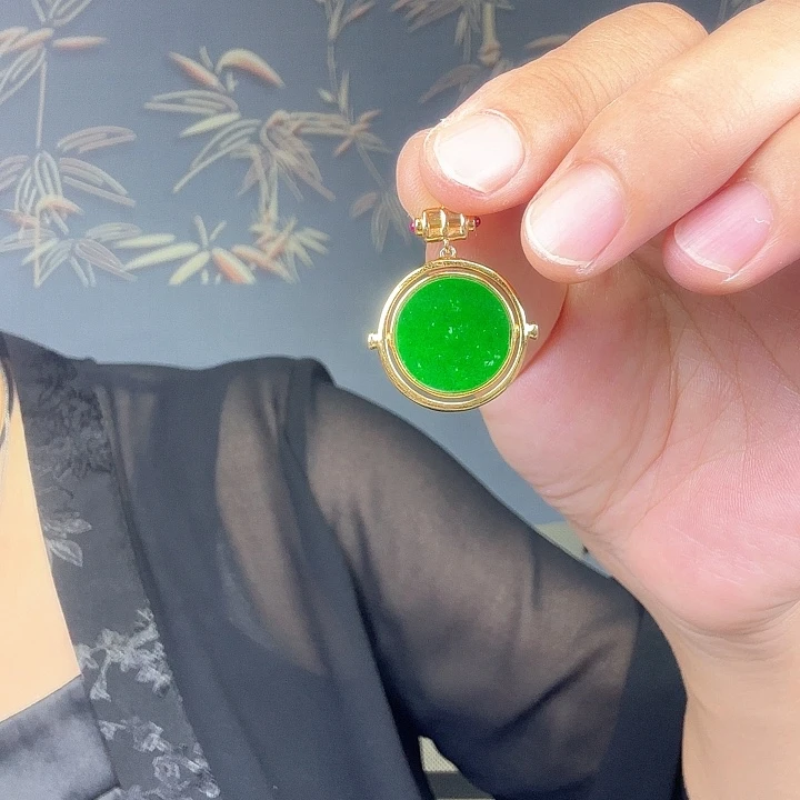 吊坠(不含链)银S925镶嵌翡翠特价