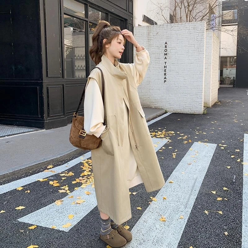 长款马甲卫衣裙套装女2025年新款早秋穿搭宽松学院风连衣裙两件套