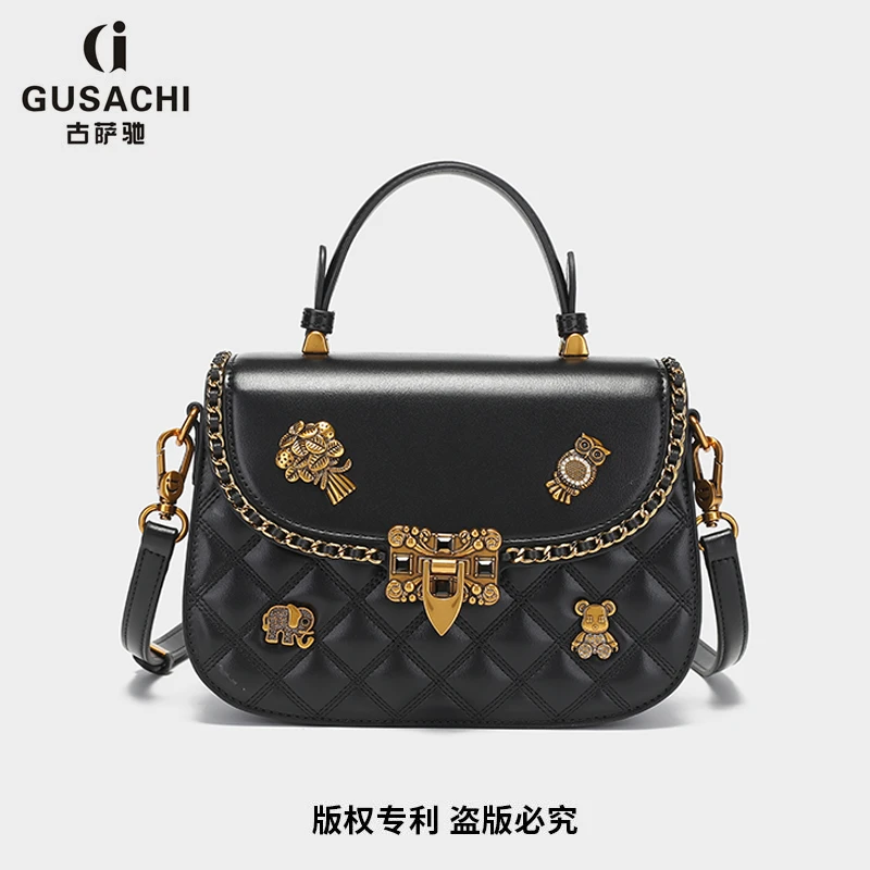 GUSACHI古萨驰  金徽菱影设计款系列时尚手提包BM50032-5