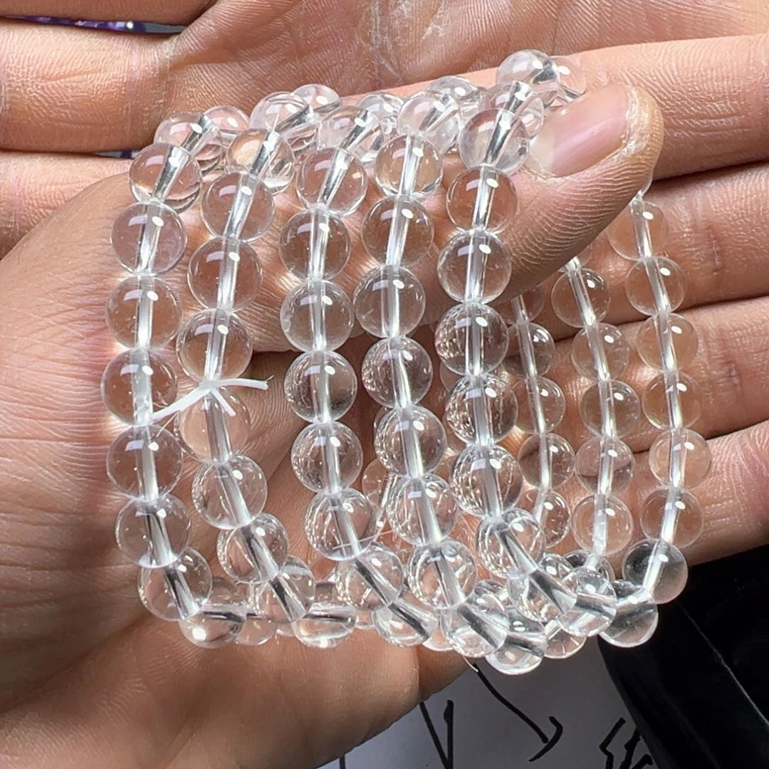 硅化玉手串未镶嵌多样性拍一发一白水晶