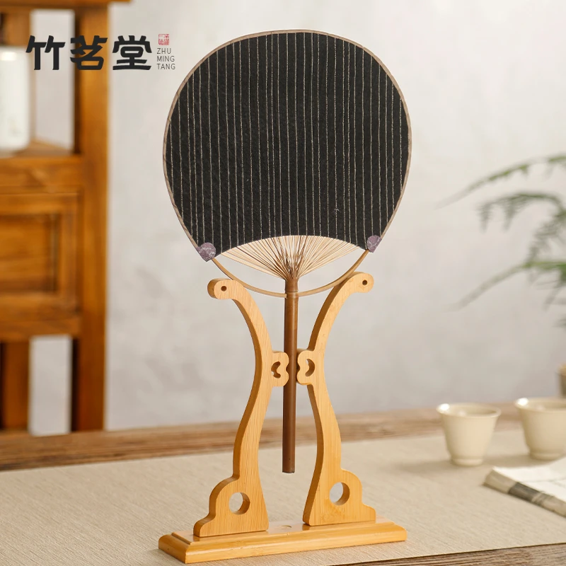 日式和风团扇夏季老竹布面竹蒲扇圆扇古典文艺芭蕉扇中国风舞蹈扇