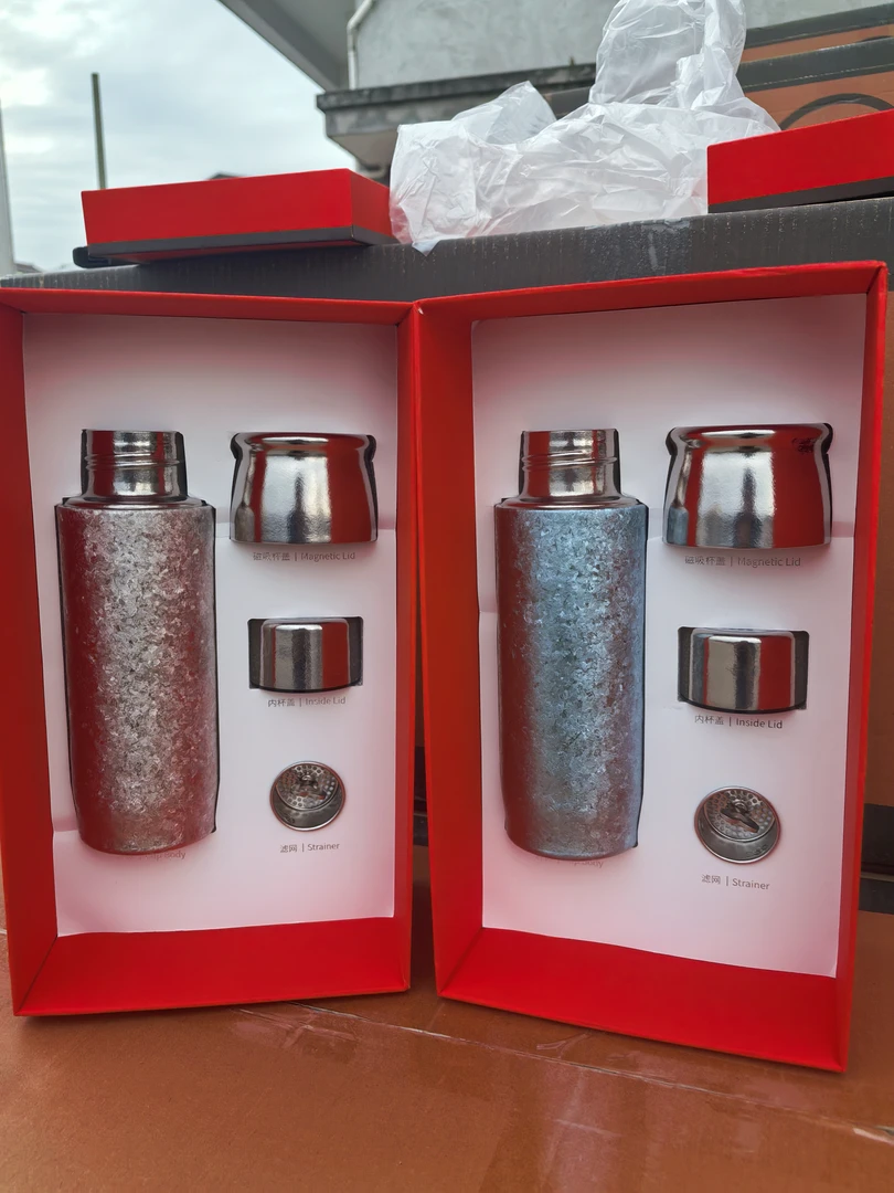 磁吸高档礼盒纯钛保温杯养生高颜值茶杯高档分离真空水杯泡茶便携