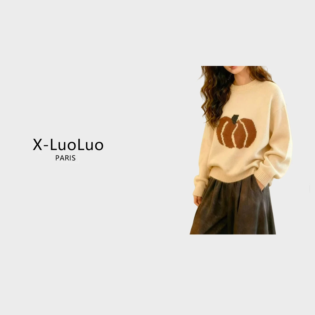 针织冬季时尚落肩袖长袖毛针织衫上衣针织衫网红