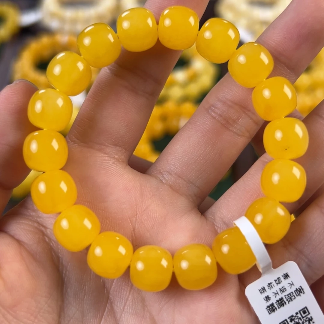 琥珀未镶嵌手链14.57g焦皮同料老型11mm tt