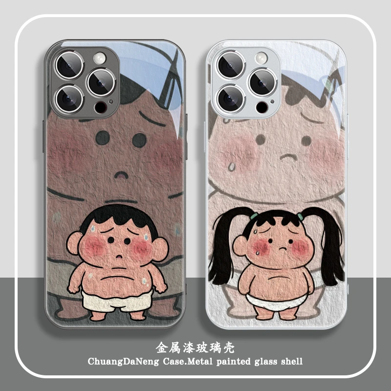 油画男孩女孩适用于苹果/华为/小米/vivo/OPPO简约个性创意手机壳