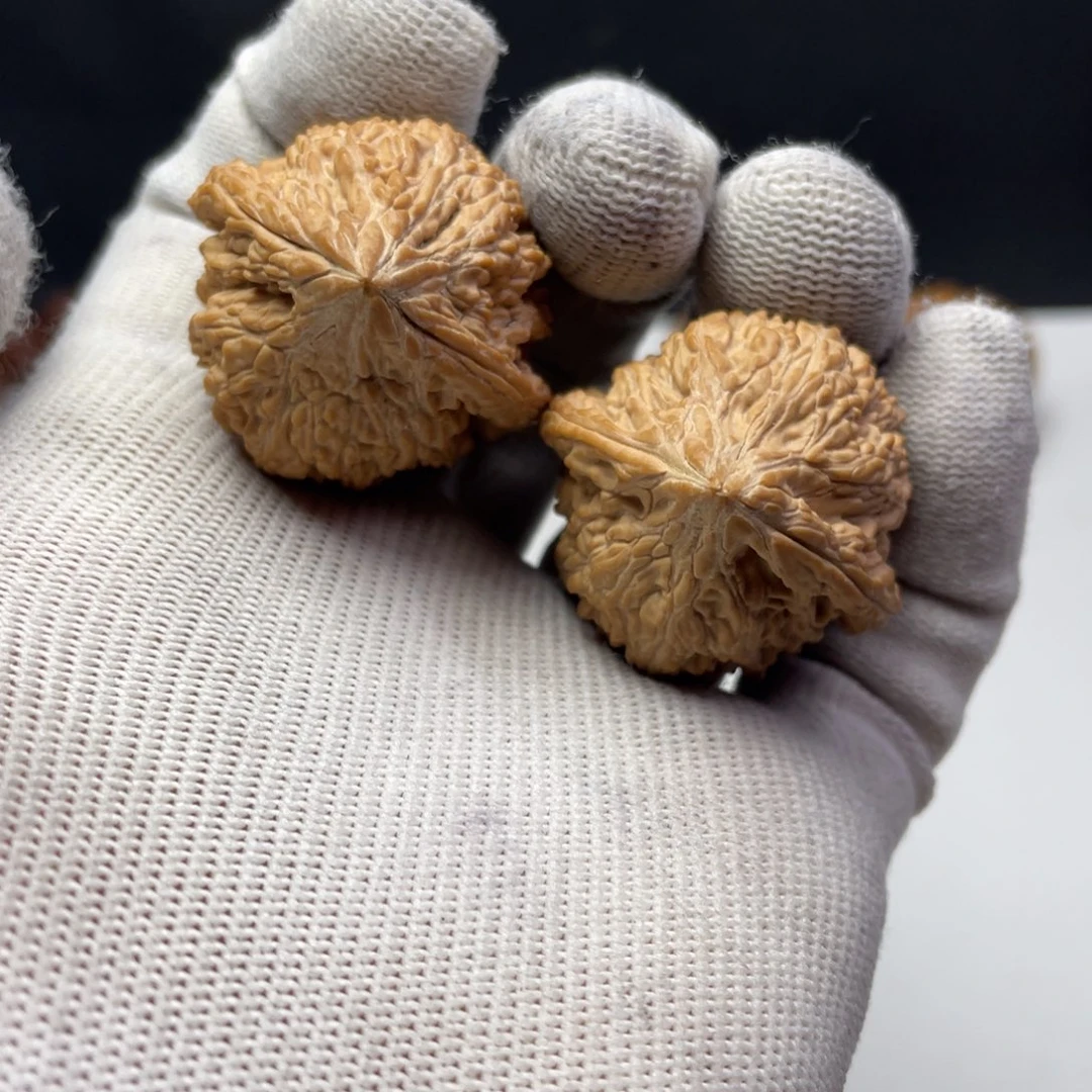 文玩核桃把件35塔尖全品无修