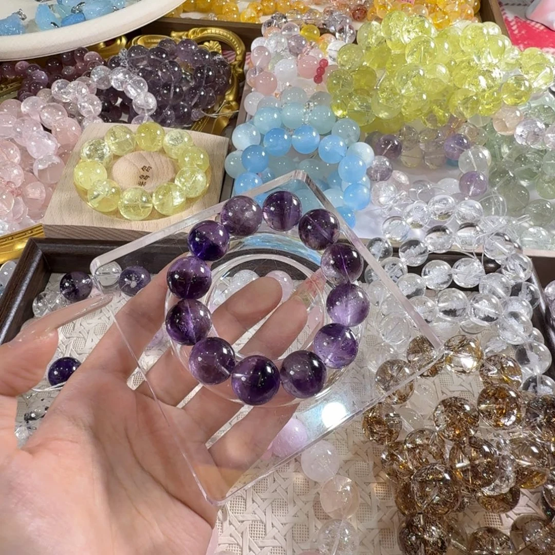 库***️未镶嵌手链水晶紫葡萄16