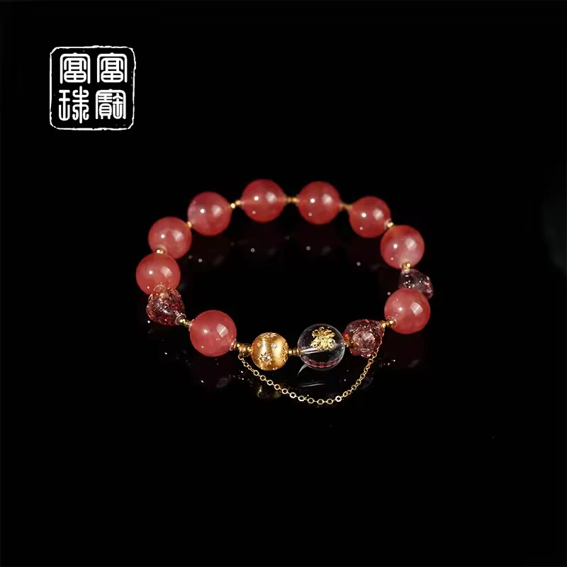 【欢心】富富珠宝 水晶18k金时尚手串（天然珠宝多样性发）